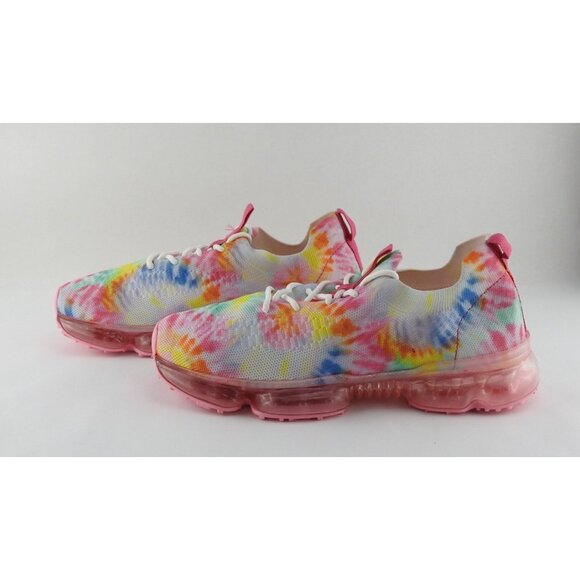 New Women's Sneakers La Sheelah Bubble Shoes Sz 10 Pink Tie Dye Air Cushion Brea - Picture 6 of 9